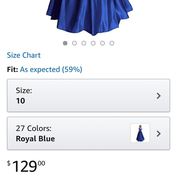 Royal Blue Gown - Picture 3 of 5